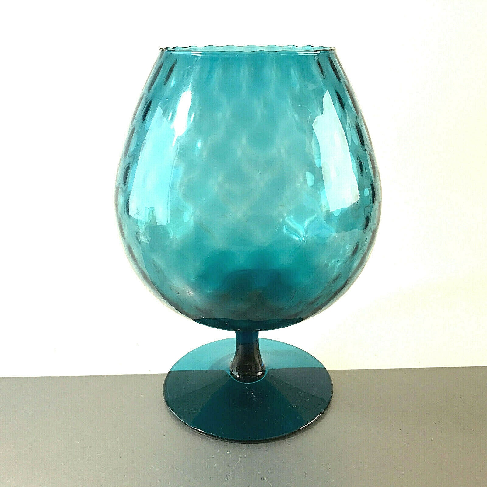 Vintage Vase türkis 50er 60er 20,5 cm MID CENTURY Pokal 