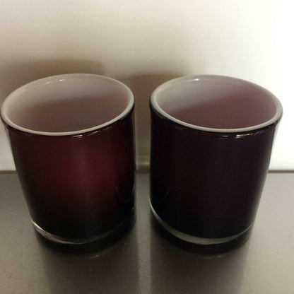 Wassergläser 70er 60er MID CENTURY Gläser H 9,3 cm lila VINTAGE Überfang