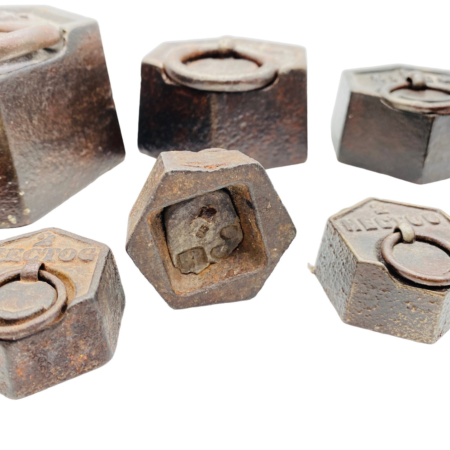 Alte Gewichte Waage Tafelwaage Kilo Kilog Hectog 5kg 1 Kg Kilo 0,5 kg 40er 50er