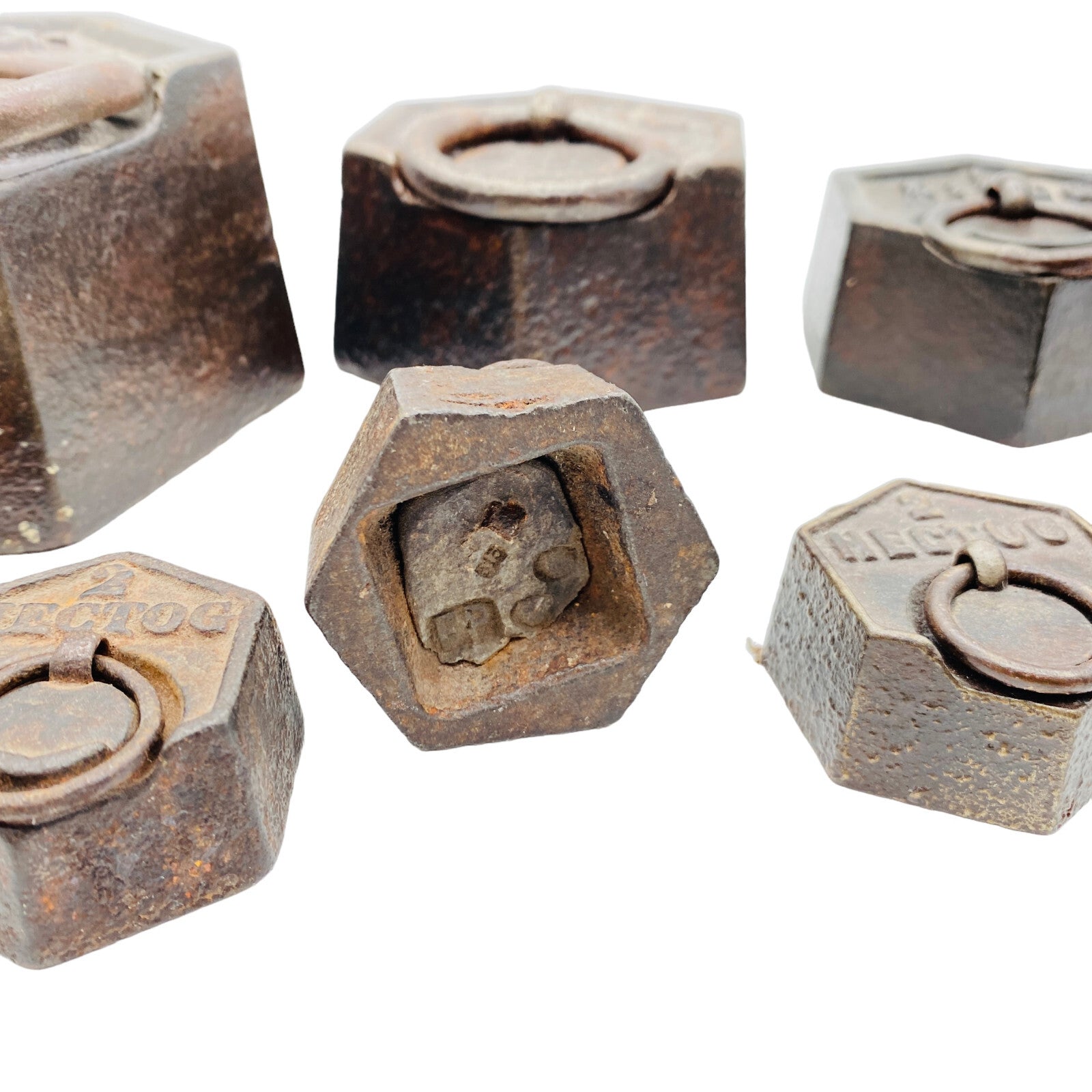 Alte Gewichte Waage Tafelwaage Kilo Kilog Hectog 5kg 1 Kg Kilo 0,5 kg 40er 50er