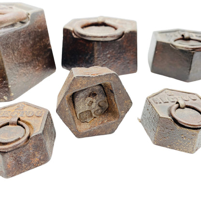 Alte Gewichte Waage Tafelwaage Kilo Kilog Hectog 5kg 1 Kg Kilo 0,5 kg 40er 50er