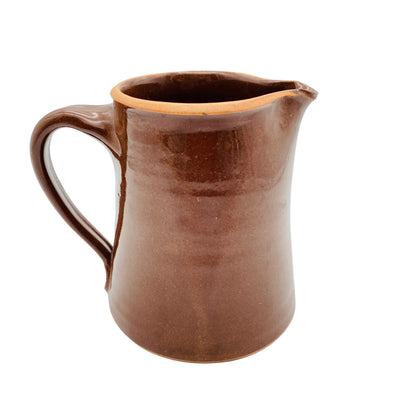 Keramik Krug Kanne HANDARBEIT H 11 cm braun Milchkanne Milchkrug Vase Dekoration