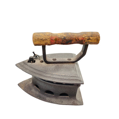 Altes Bügeleisen Reisebügeleisen Eisen für Kohle H 17 cm Dekoration Vintage