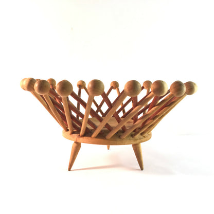 HOLZSCHALE 26 cm Schale Schüssel Vintage 50er 60er MID CENTURY 