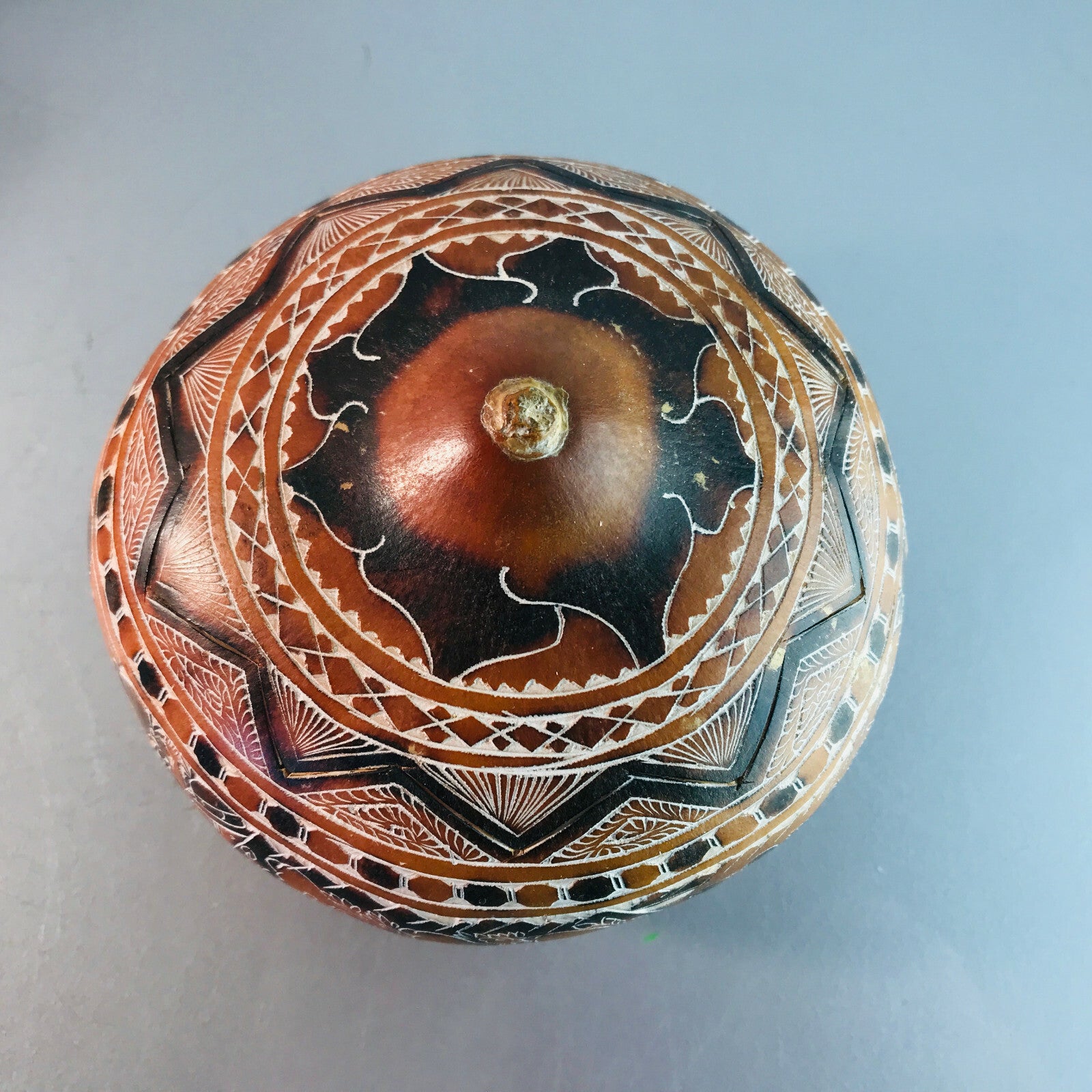 Deckeldose DOSE rund Schmuckdose Schatulle 12 cm Kürbis