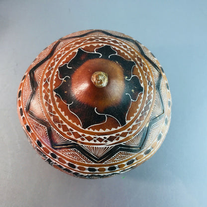 Deckeldose DOSE rund Schmuckdose Schatulle 12 cm Kürbis