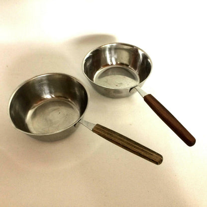 BRAUN & KEMMLER Pfännchen Stieltopf Butterpfännchen Edelstahl 60er 2er Set