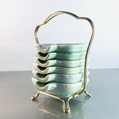 VINTAGE Stapelascher  50er 60er Keramik MID CENTURY pastell grün