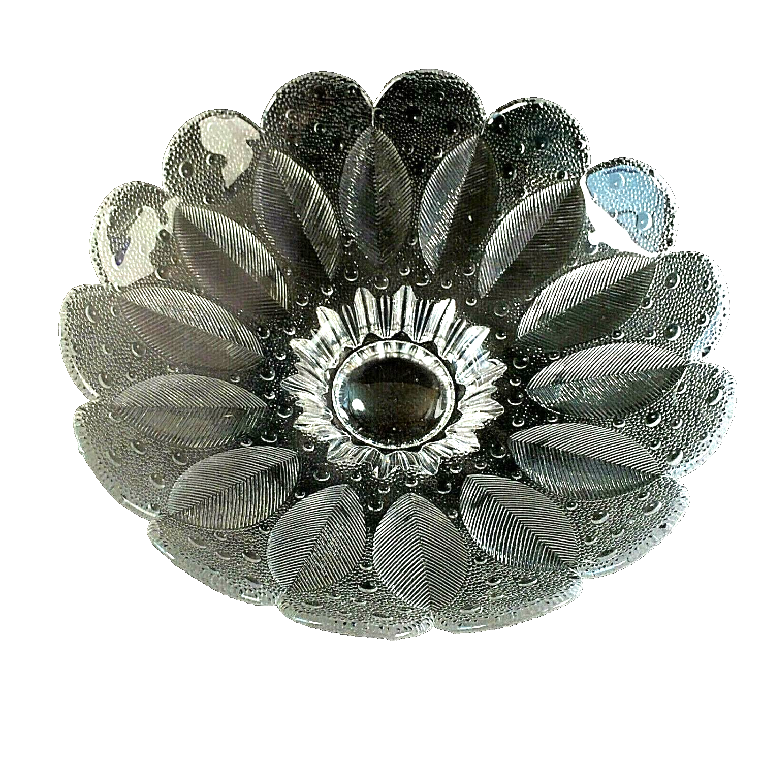 Vintage Glas Schale 27 cm Entw. R. Koschnick  Schüssel 50er 60er MEDEA