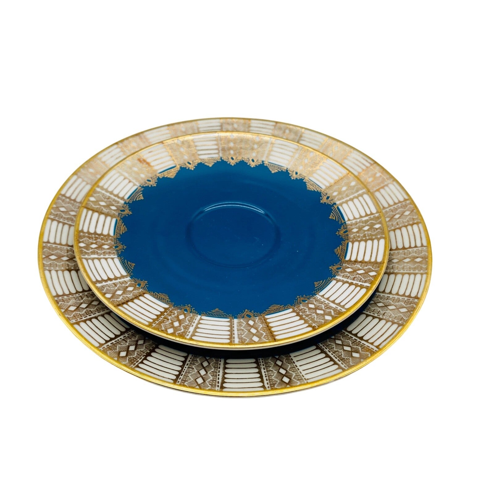 Z & Co Tischenreuth Sammeltasse gold blau Gedeck Teller 19,4 cm Porzellan Rosen
