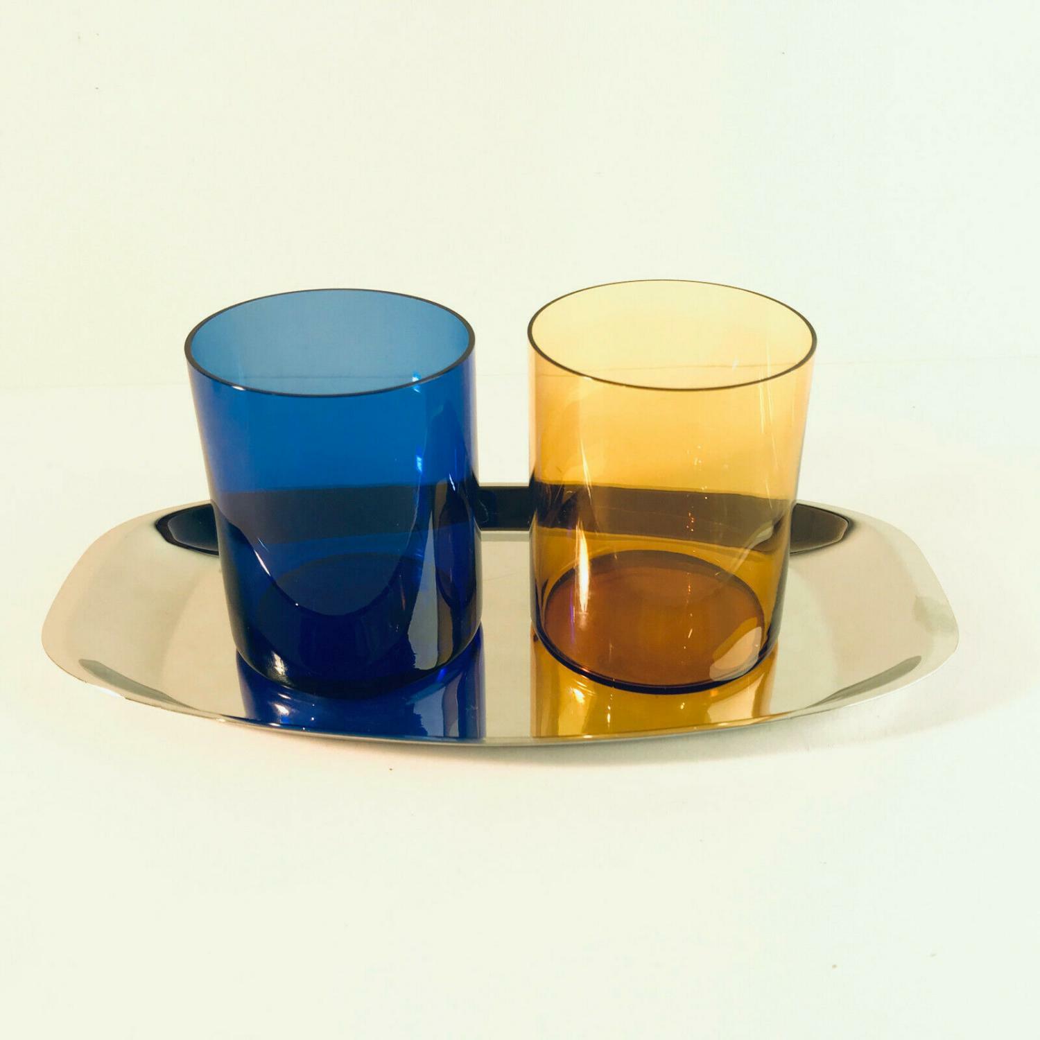 Wassergläser 50er 60er Quist Tablett MID CENTURY Gläser Likörgläser