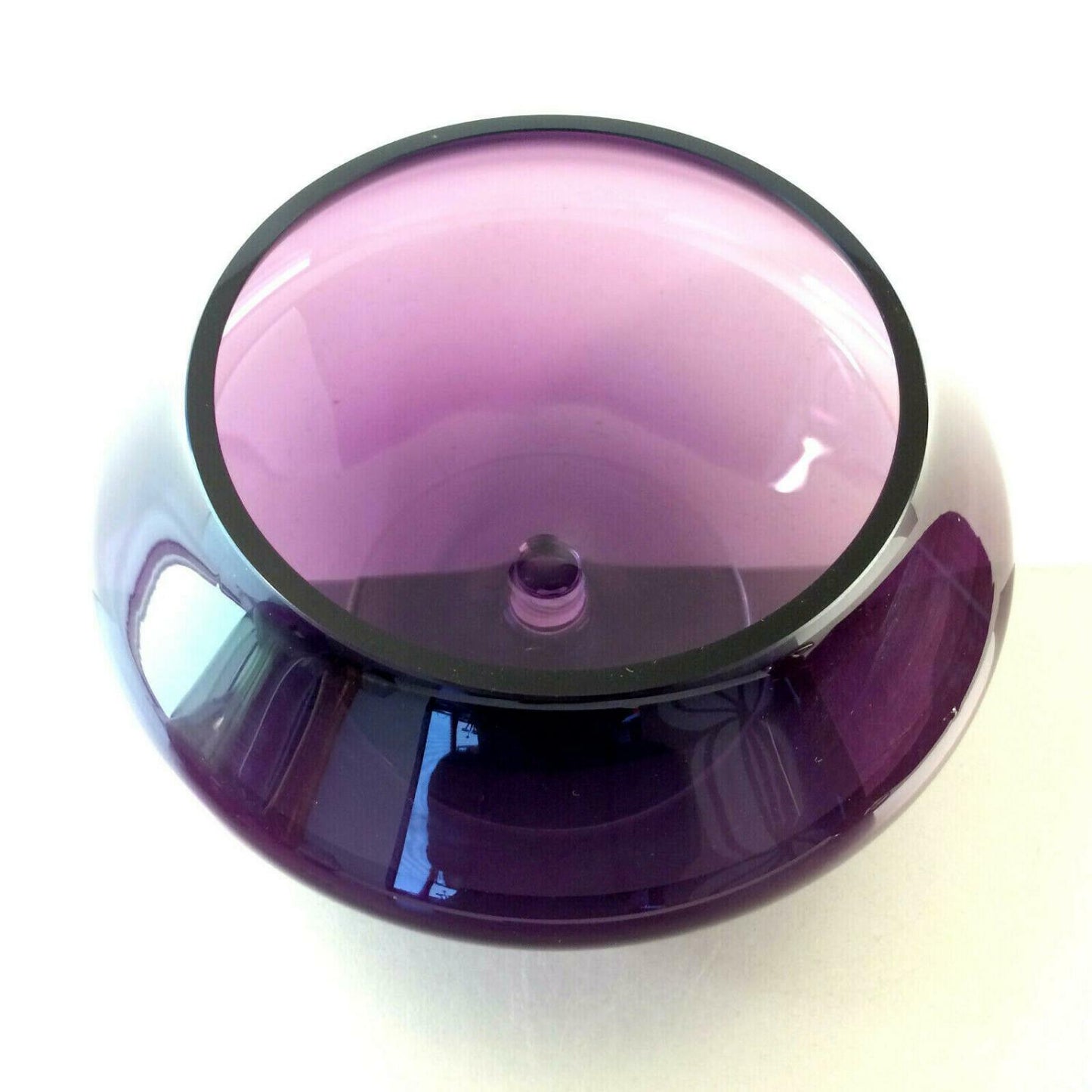 Aufsatz Glas VIOLETT lila 50er 60er Schale Schüssel Schale H 12 cm