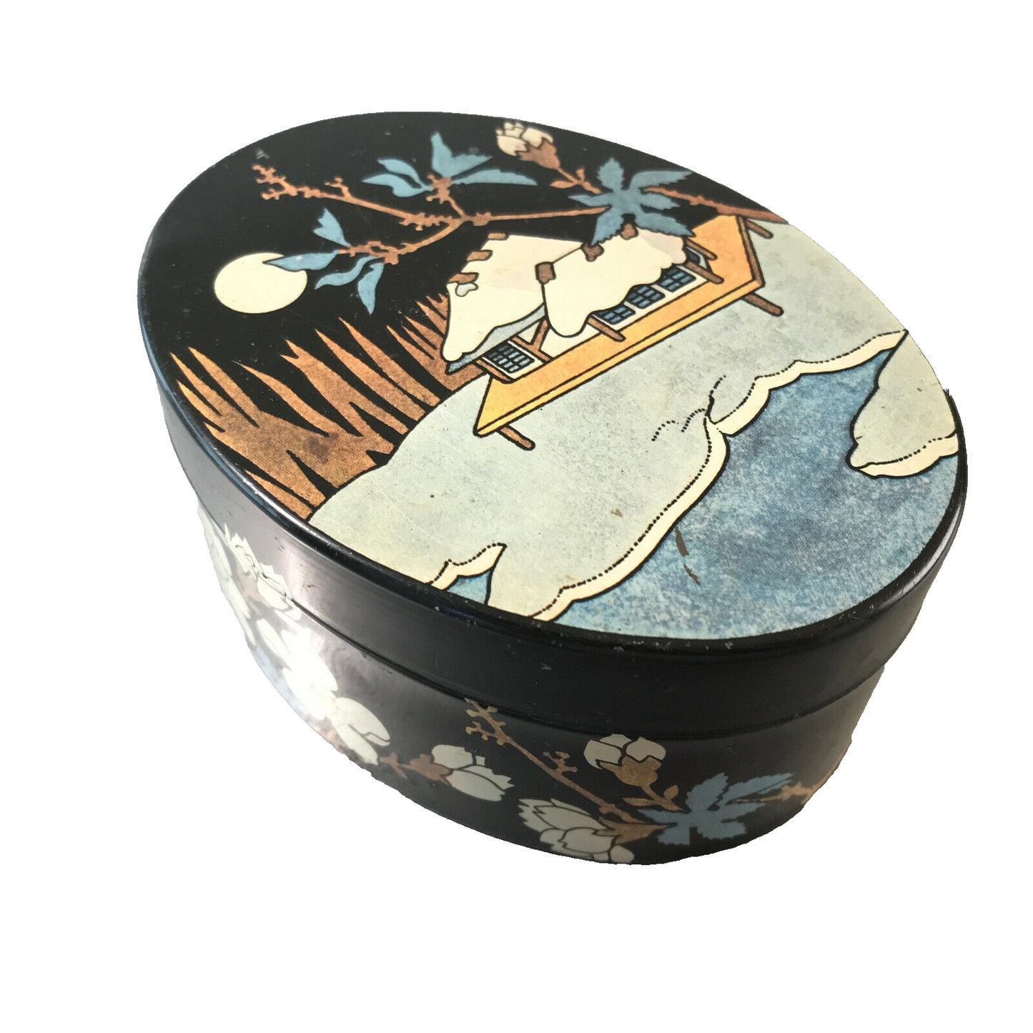 Tchibo Blechdose Dose aus Metall Blech  H 5,4 cm Japan Geisha