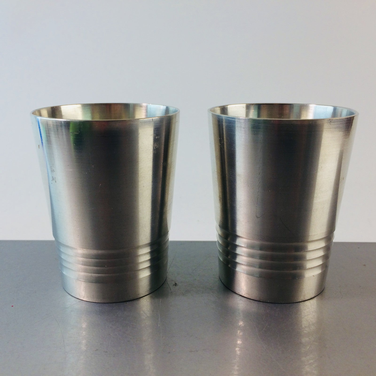 Zinn Becher 2er Set 8,2 cm Trinkbecher