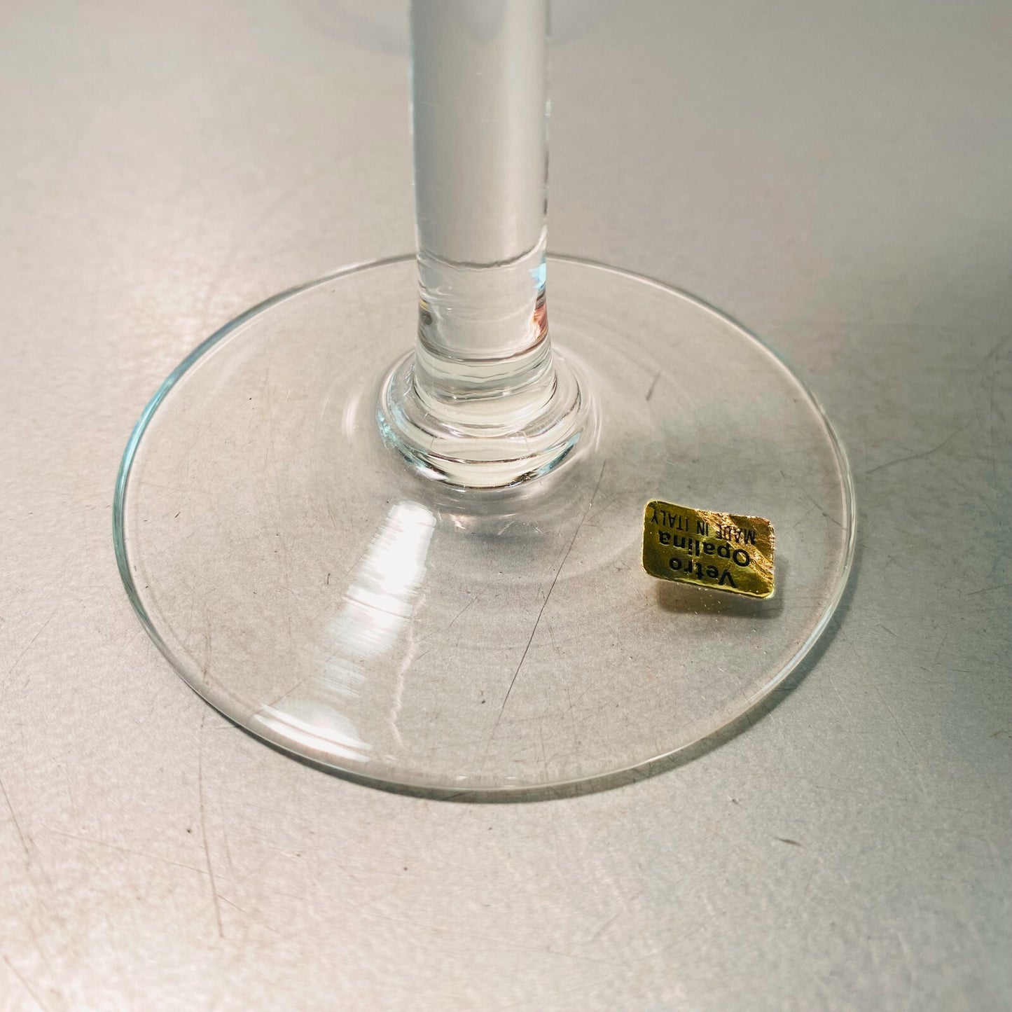 Made in ITALY Glas 21,3 cm 60er VETRO OPALINA türkis blau Überfang weiß