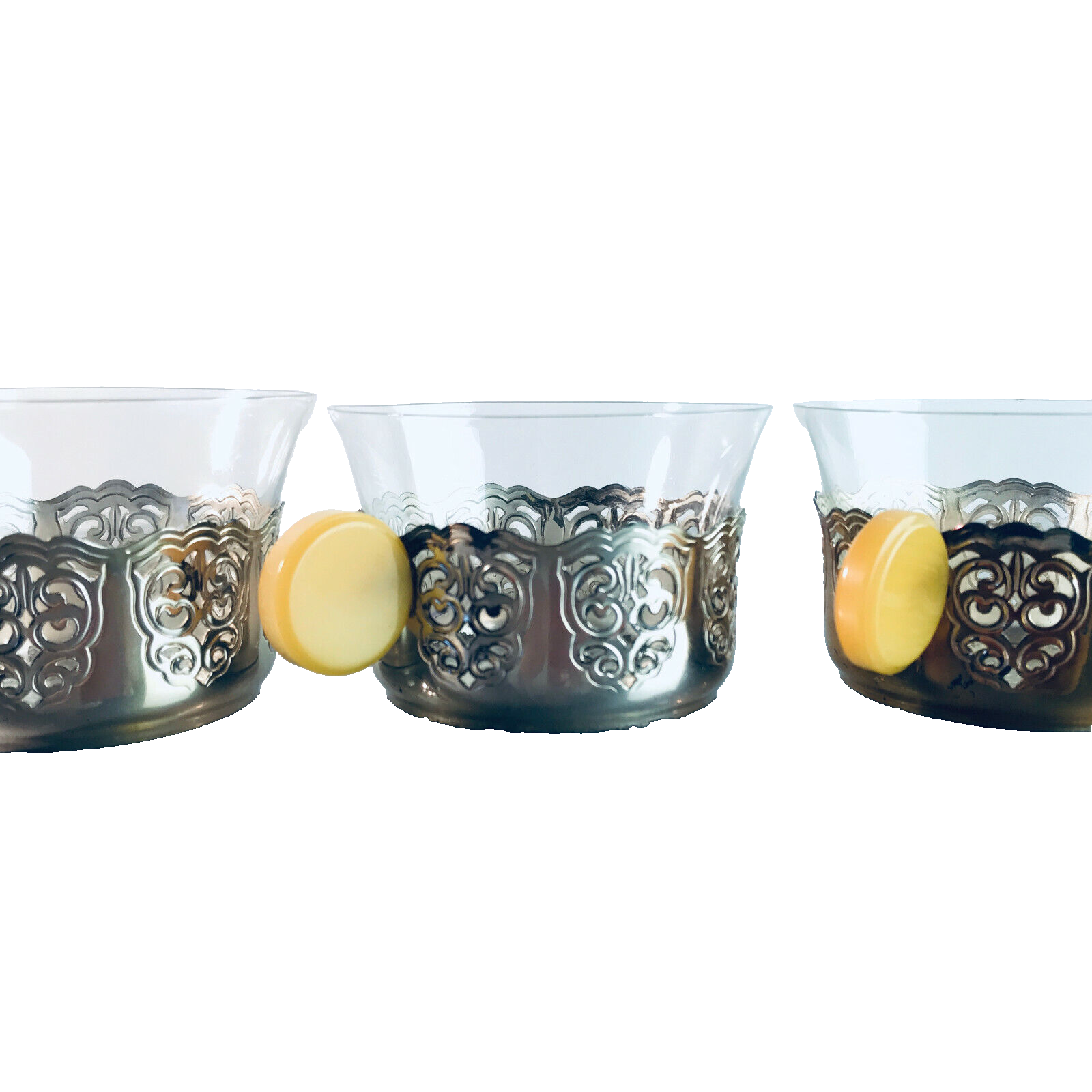 Art Déco Teetassen 30er 40er VINTAGE versilbert Tassen Halter Bakelit