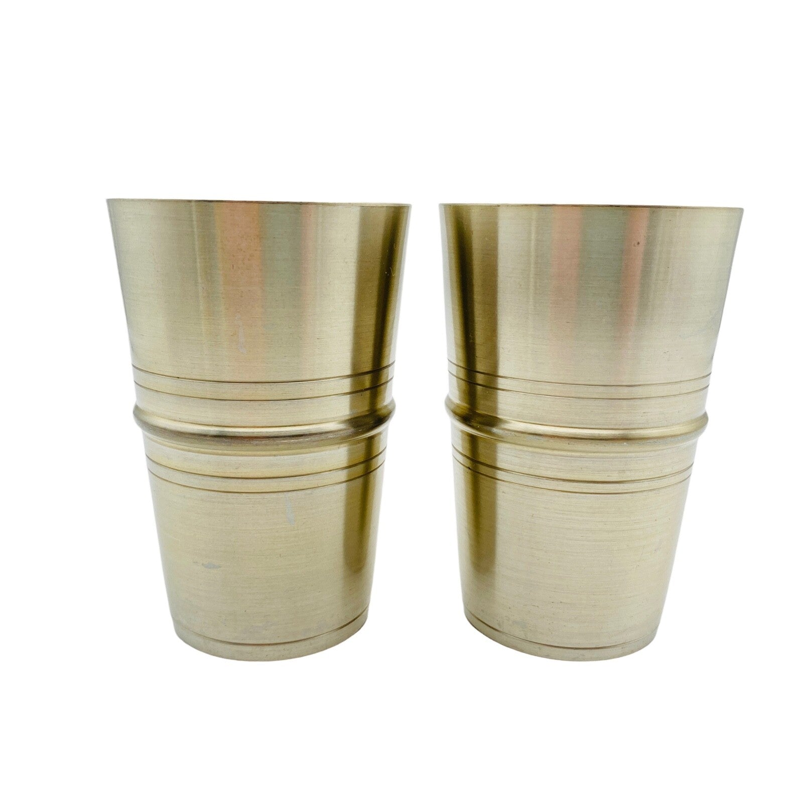 Auerhahn Zinn Zinnbecher Zinn Becher H 10,5 cm Trinkbecher 2er Set 70er 60er