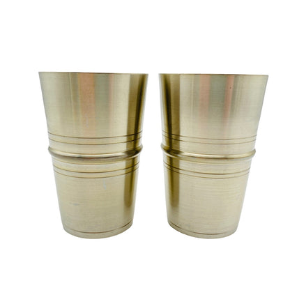 Auerhahn Zinn Zinnbecher Zinn Becher H 10,5 cm Trinkbecher 2er Set 70er 60er