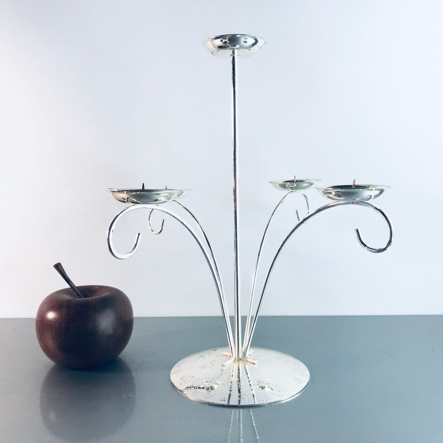 REICHARDT Kerzenhalter 70er 60er VINTAGE versilbert ca 26 cm Kerzenständer