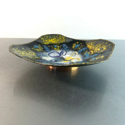 MID CENTURY Emaille Schälchen Schale bunt D 16 cm 50er Vintage