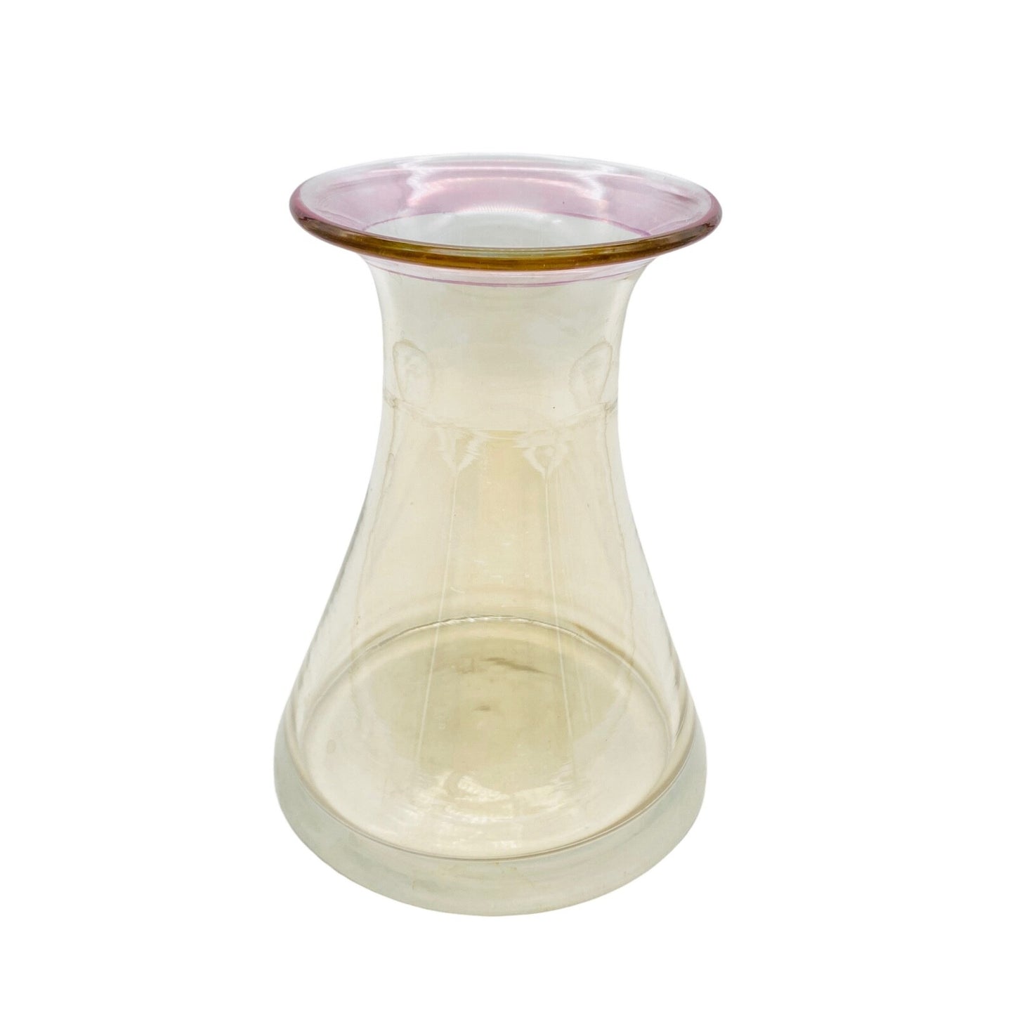 Vintage Glas Vase H 16,2 cm 60er 70er Pop Art irisierend Blumenvase