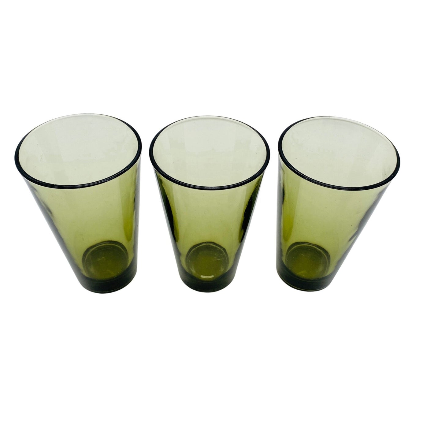 Wassergläser 3er SET  50er 60er Gläser 13 cm  Rauchglas VINTAGE Glas