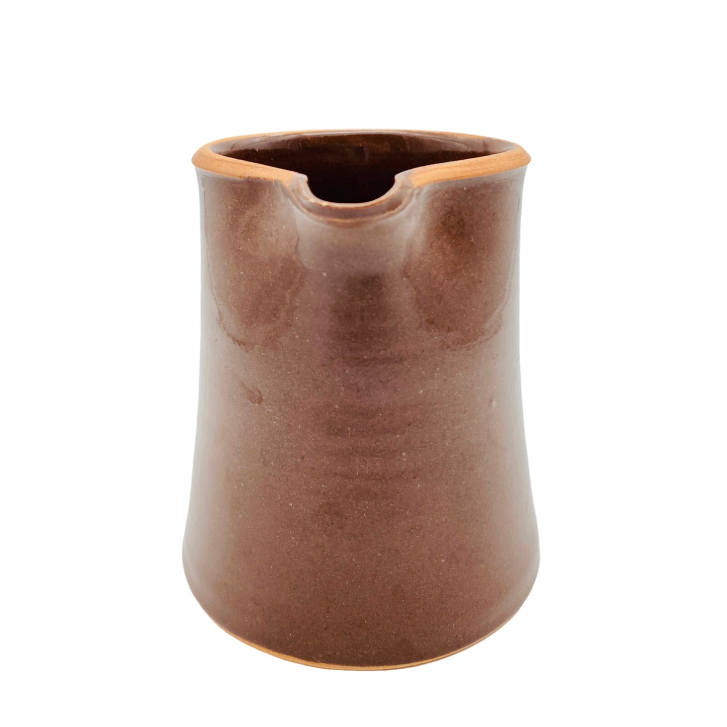 Keramik Krug Kanne HANDARBEIT H 11 cm braun Milchkanne Milchkrug Vase Dekoration