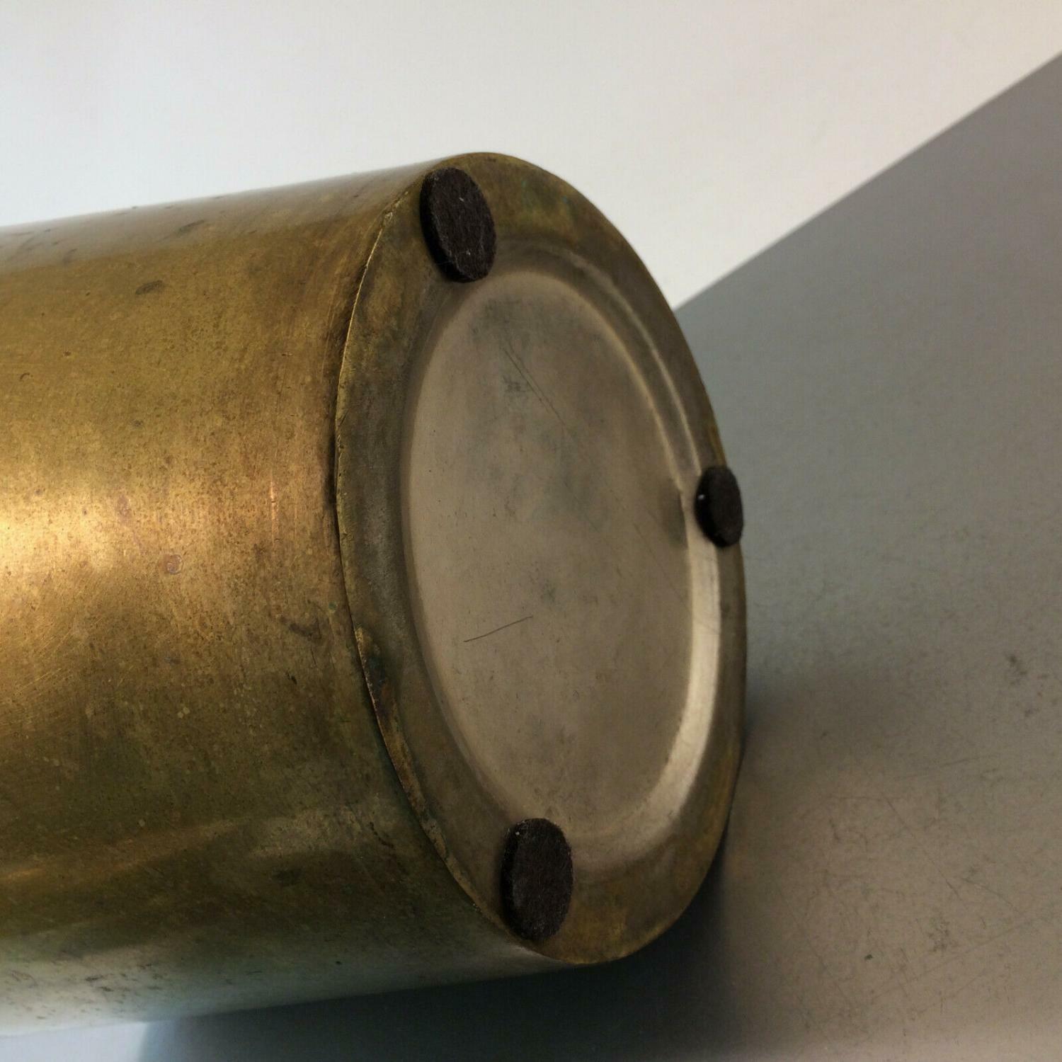 Sekteimer Champagnerkübel Flaschenkühler Messing Art Déco 21 cm 