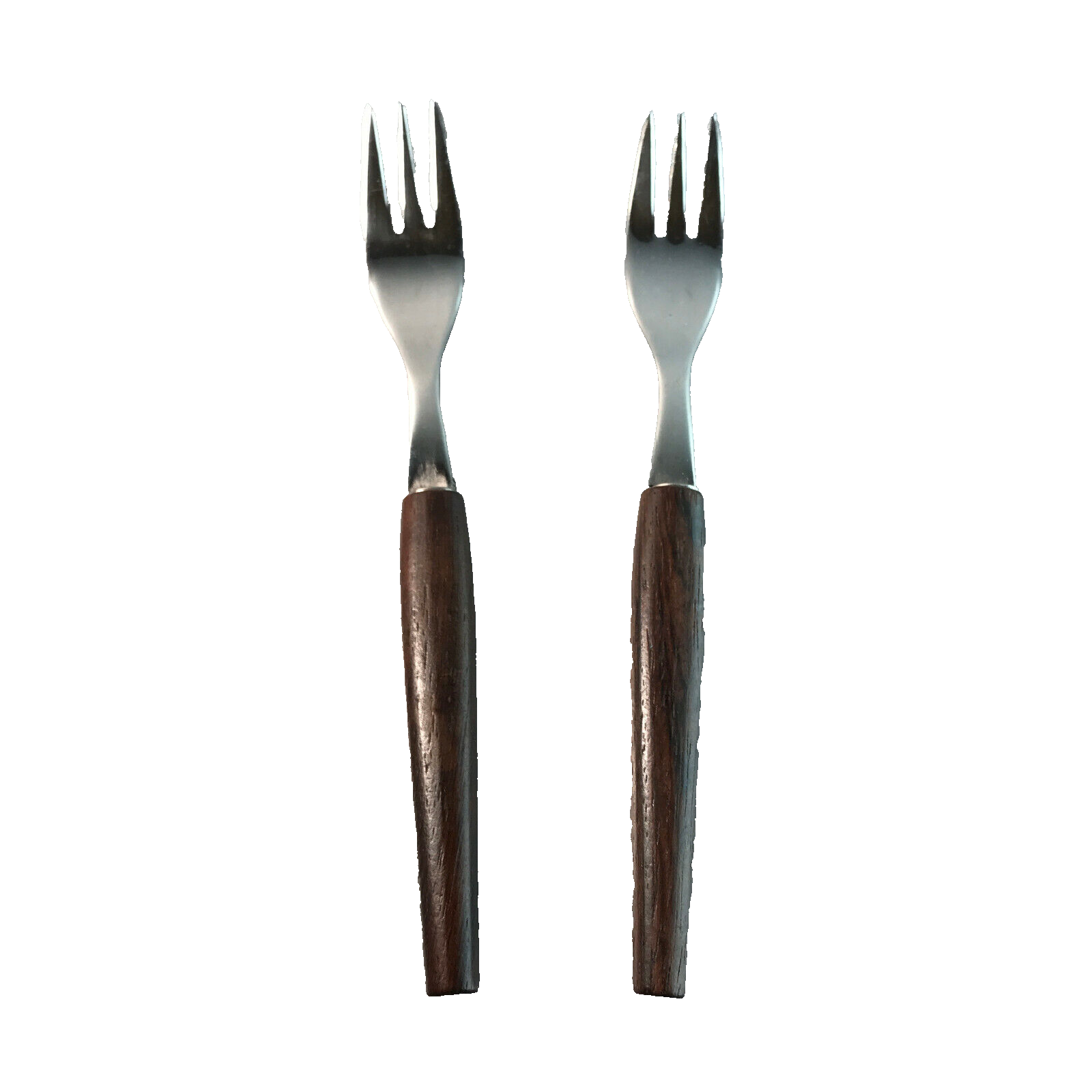 Holz Teak MID Century Gabeln 2er Set L 17 cm Besteck