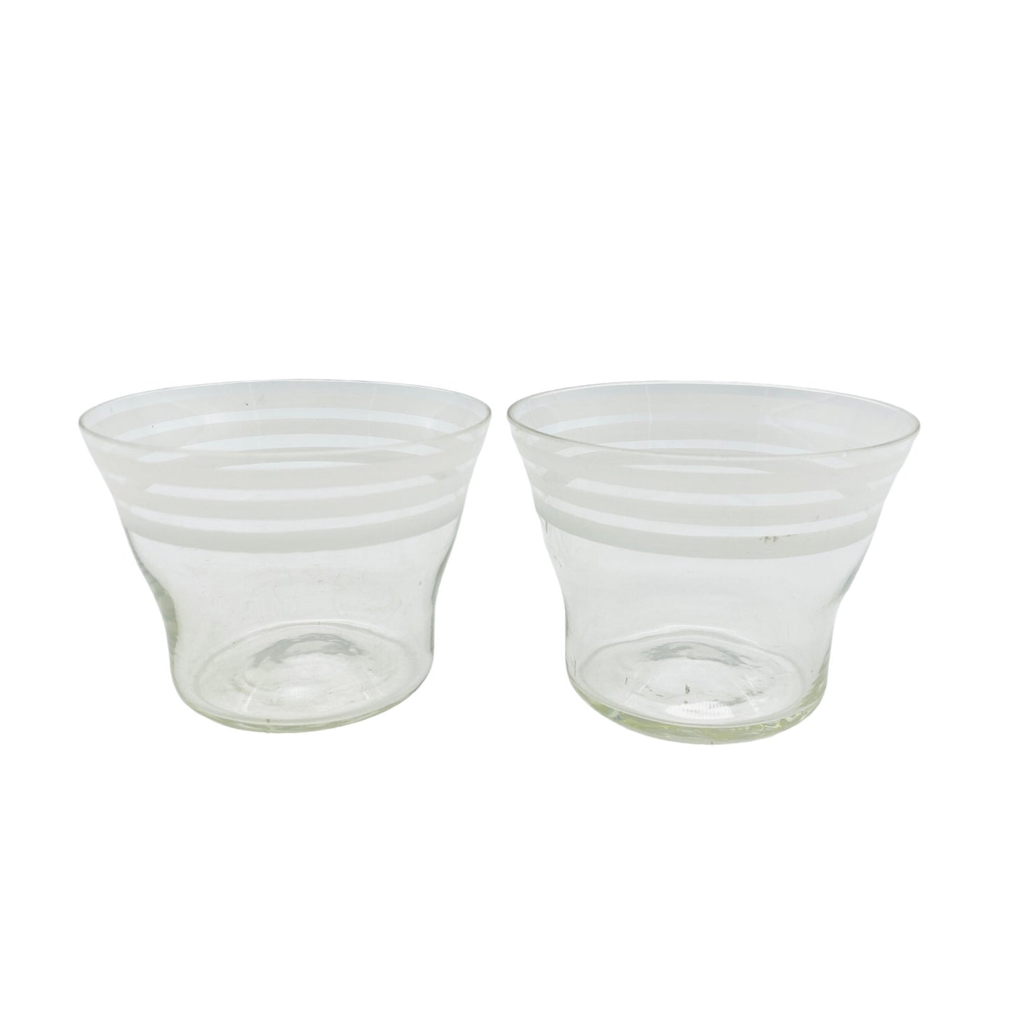 Teegläser für Halter 50er 60er Vintage MID CENTURY Teetassen Glas Set Satinato