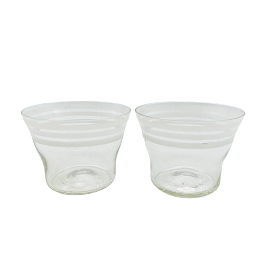 Teegläser für Halter 50er 60er Vintage MID CENTURY Teetassen Glas Set Satinato