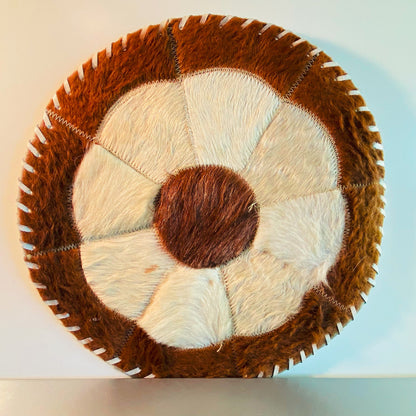 Teppich Leder Fell 39,5 cm Deko Vintage Untersetzer Platzset