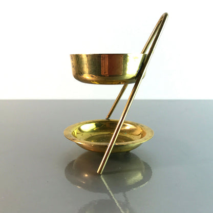 VINTAGE Messing Schale Halter 10 cm 50er 60er Salzstangenhalter