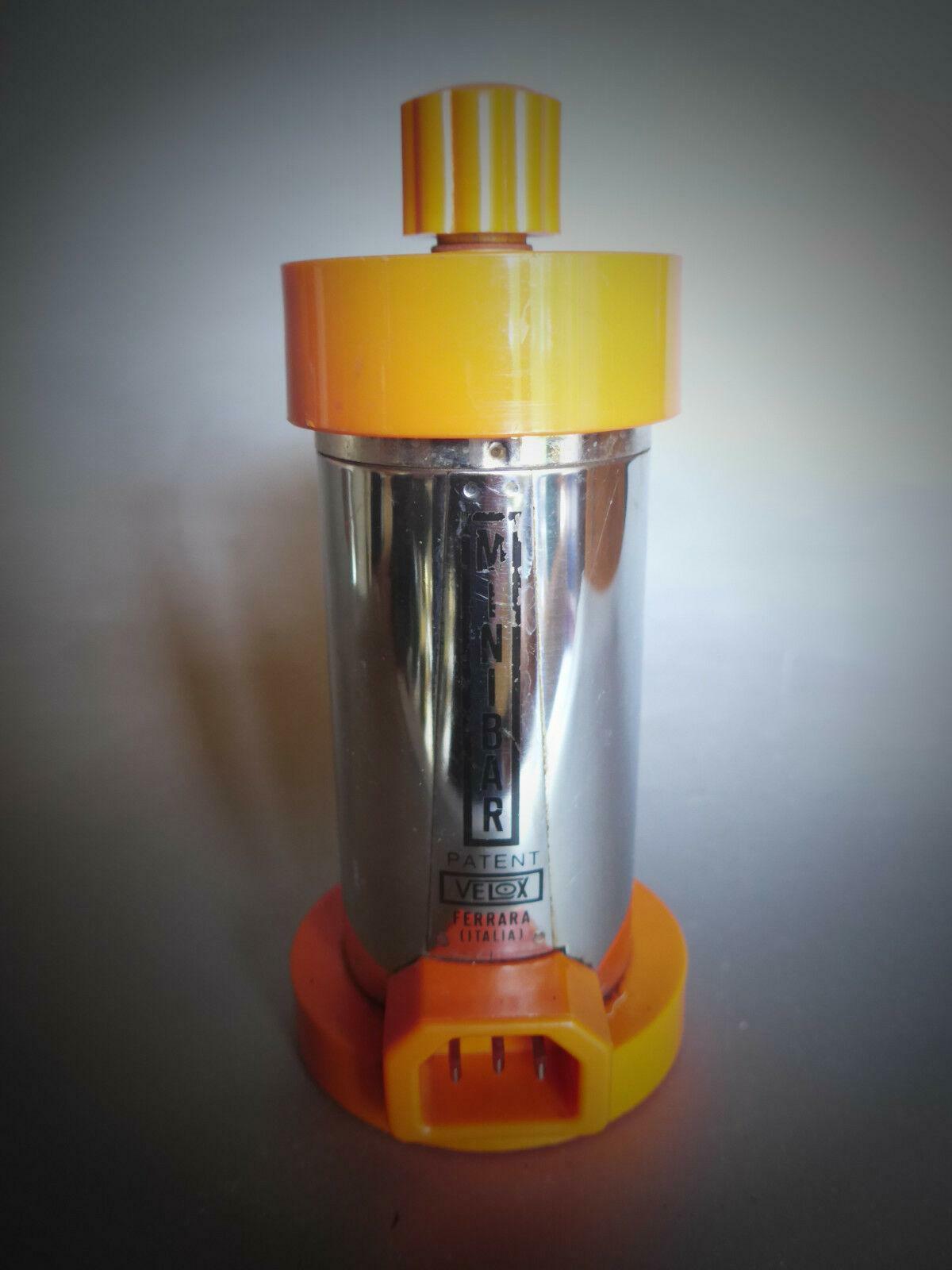 MINIBAR Velox Ferrara Espressokocher orange elektr. 2 Tassen 70er Italy
