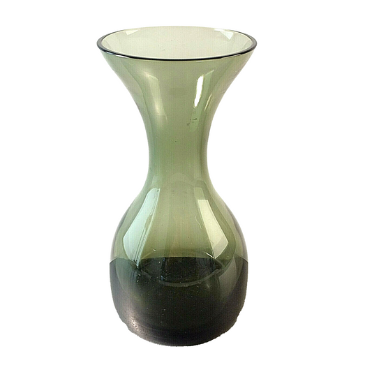 Vintage Rauchglas Vase 50er 60er 19,2 cm MID CENTURY Glas-