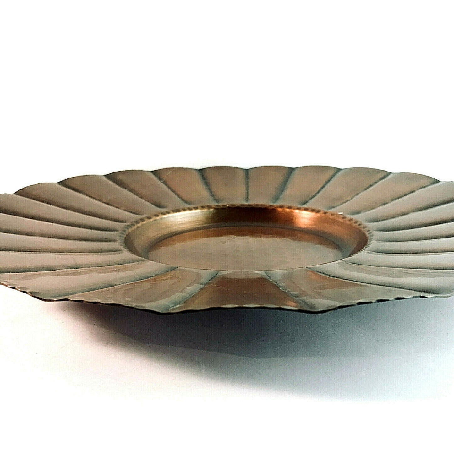 MID CENTURY Schale 50er Vintage Schälchen Teller Kupfer Wandteller 37 cm