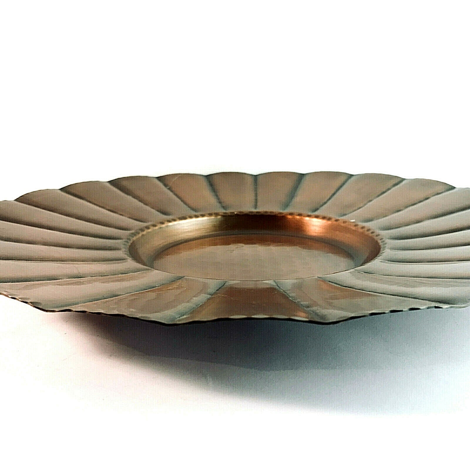 MID CENTURY Schale 50er Vintage Schälchen Teller Kupfer Wandteller 37 cm