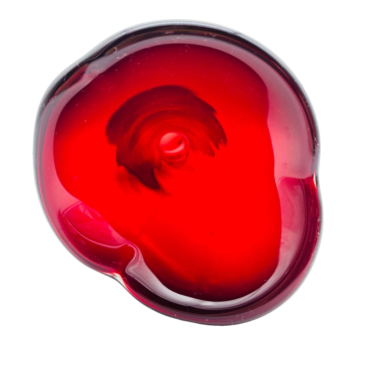 Vase rot 30,5 cm 60er 70er Jahre MID CENTURY Vase Glas Blumenvase Dekoration