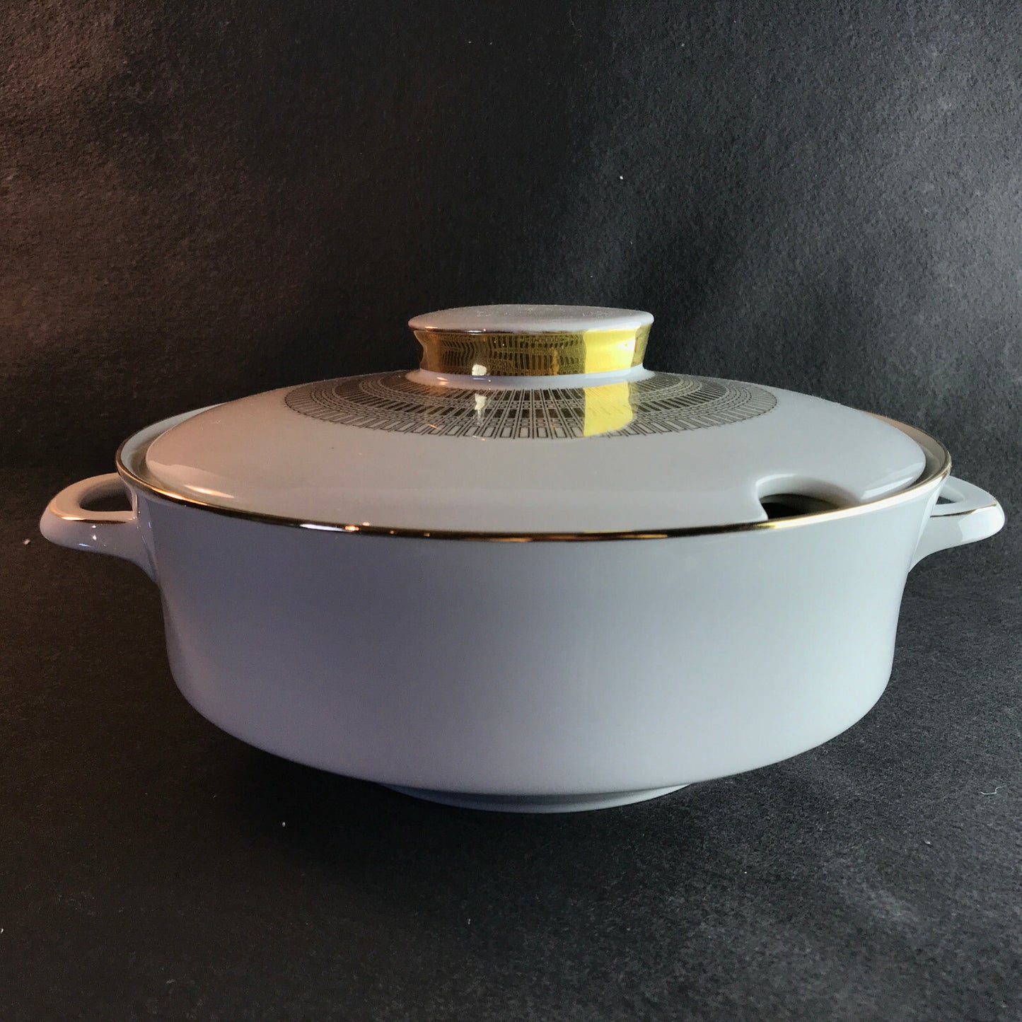 ESCHENBACH Porzellan BAVARIA Schüssel Schale 23 cm Goldrand Deckel