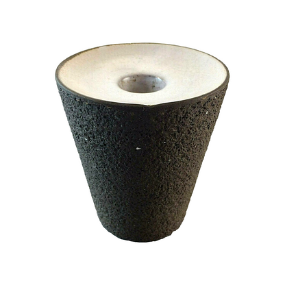 Kerzenständer 50er 60er KERAMIK  Kerzenhalter braun grau H 10 cm