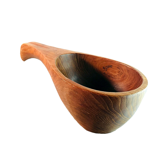 MID CENTURY Holzschale Schale Holz L 28 cm Sauna Schöpfer Teak 50er 60er