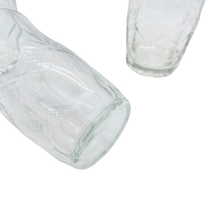 Wassergläser 910,3cm - 3 er Set - beschliffen Schliff Rauten 70er 60er Gläser