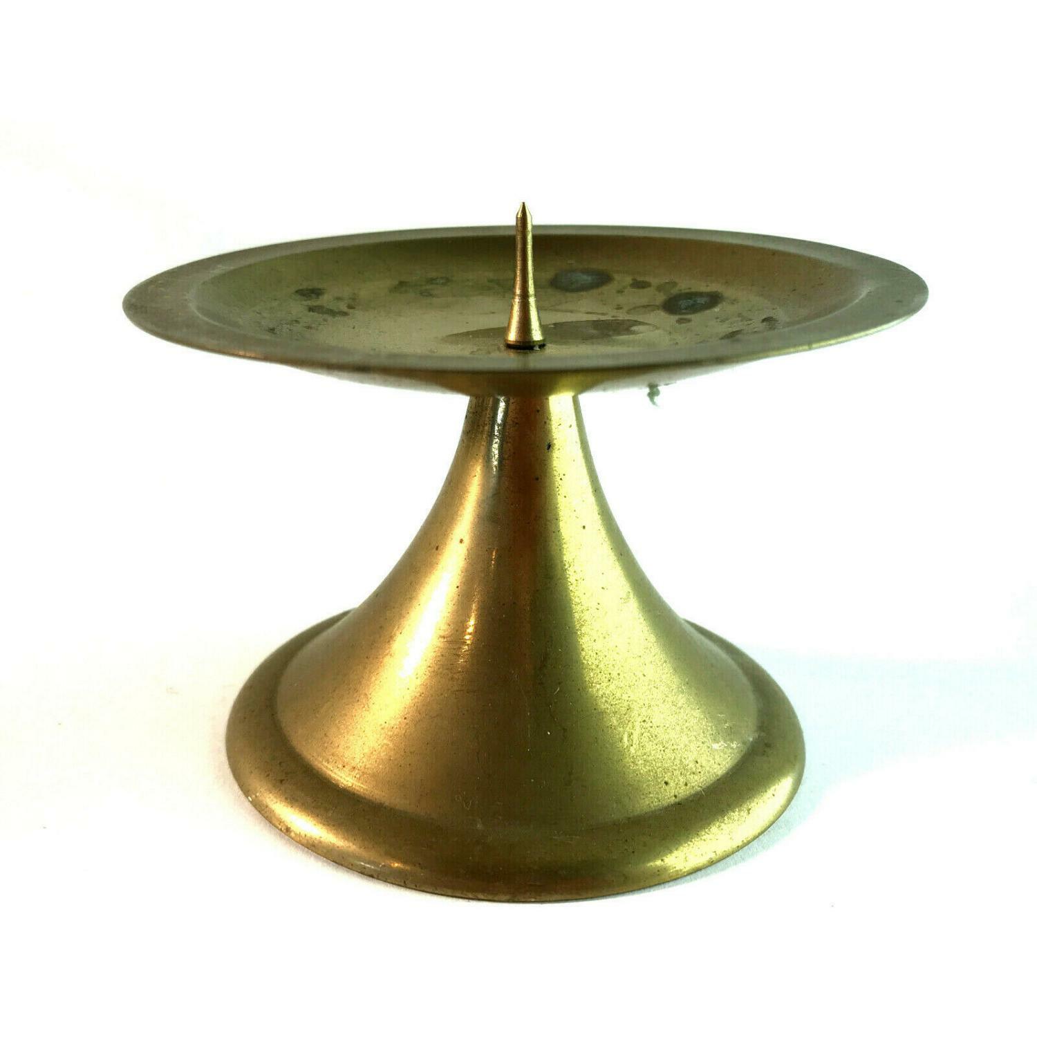 Kerzenständer Messing Kerzenhalter Haushaltskerzen 50er 60er  VINTAGE