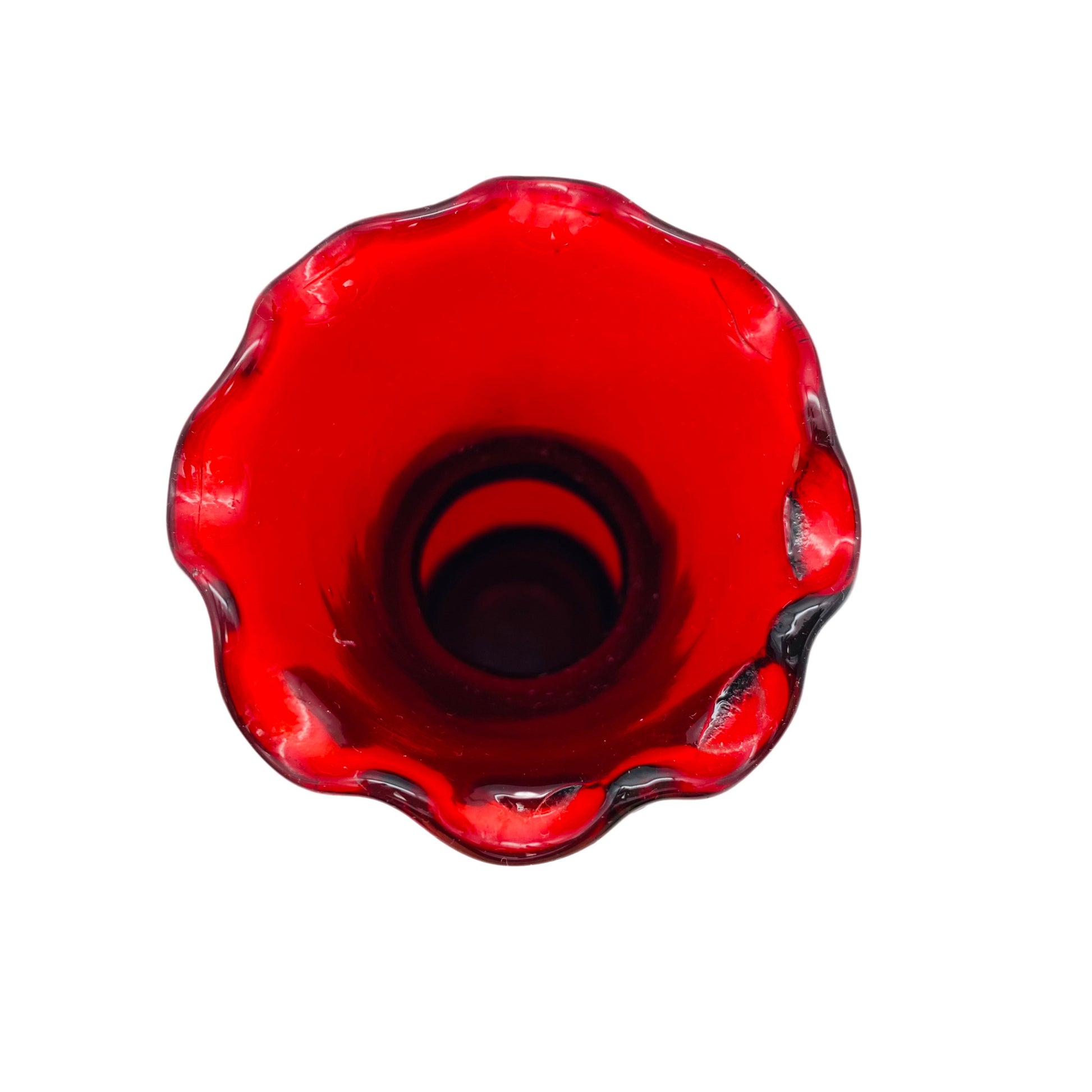 ANCHOR Hocking USA Vase rot Glas Vintage Mid Century Lounge 