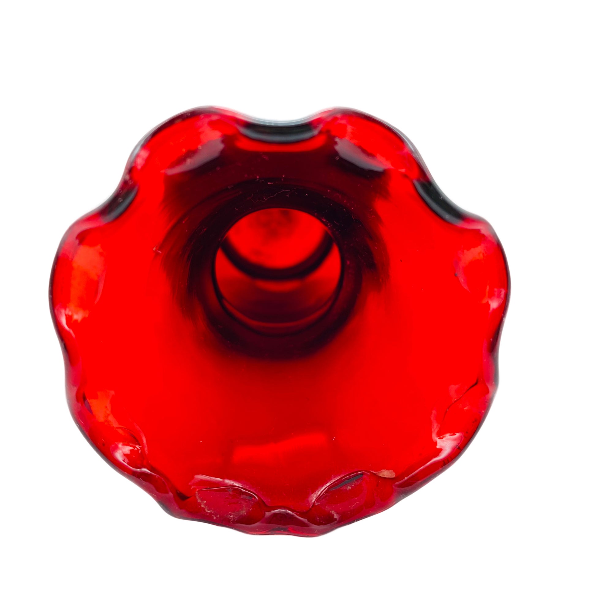 ANCHOR Hocking USA Vase rot Glas Vintage Mid Century Lounge 