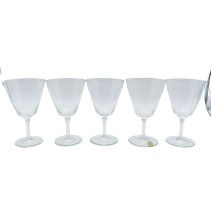 ARTOS Weingläser 5er Set beschliffen Spiralen 50er 60er Mid Century