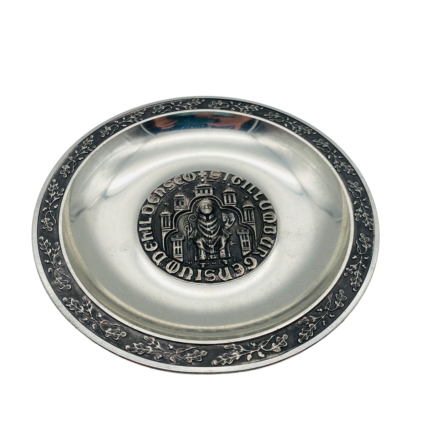 ASN Zinn Hochzeitsteller D 17,5 cm Sigillum Burgensium Dehildensem Teller
