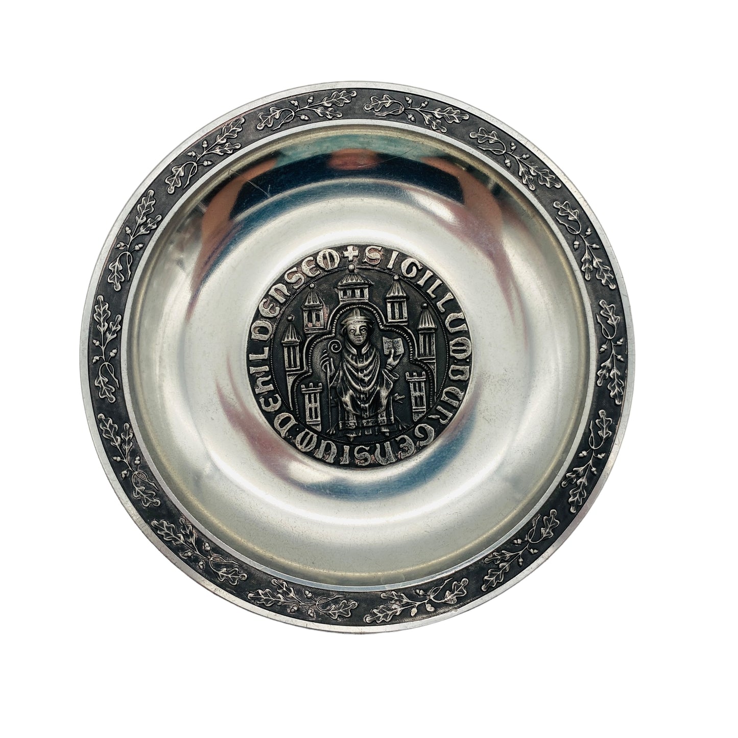 ASN Zinn Hochzeitsteller D 17,5 cm Sigillum Burgensium Dehildensem