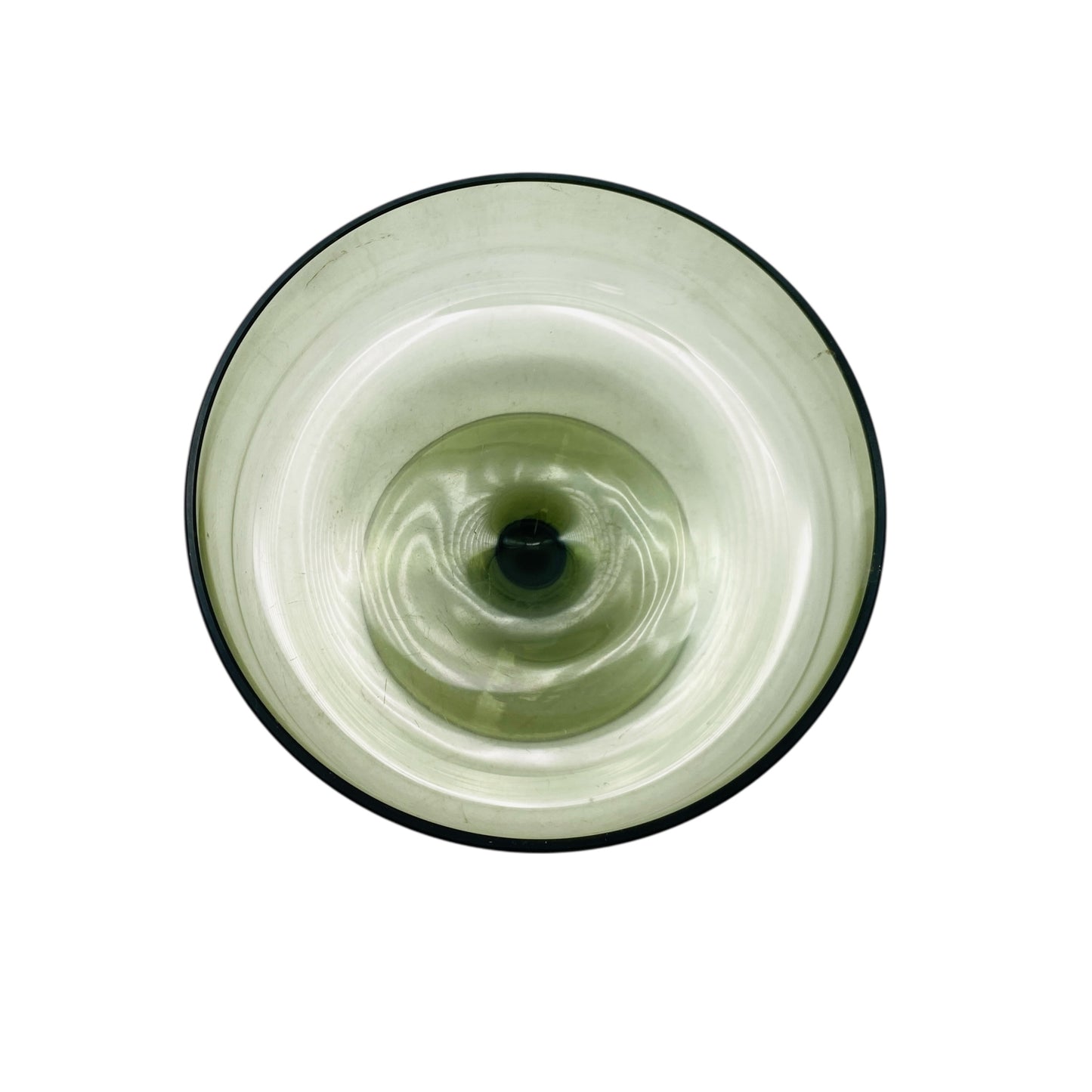 Alfred Taube Füger Glas Schale Rauchglas 50er 60er Jahre beschliffener Rand D 11,5 cm grau