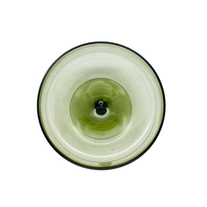 Alfred Taube Füger Glas Schale Rauchglas 50er 60er Jahre beschliffener Rand D 11,5 cm grau